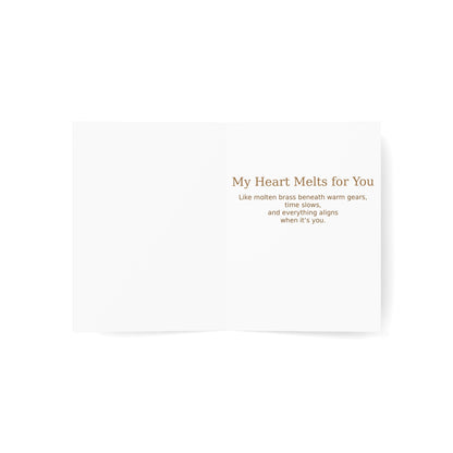 Romantic Steampunk Valentine's Card — My Heart Melts For You
