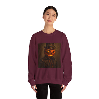 Halloween Pumpkin Art Crewneck Sweatshirt, Cozy Fall Fashion, Pumpkin Lover Gift, Unisex Sweater for Halloween, Unique Sweatshirt Gift