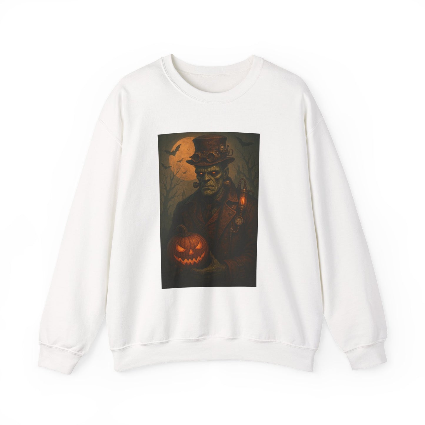 Halloween-Themed Unisex Crewneck Sweatshirt, Spooky Apparel, Autumn Fashion, Warm Fall Clothing, Pumpkin Decor, Seasonal Gift