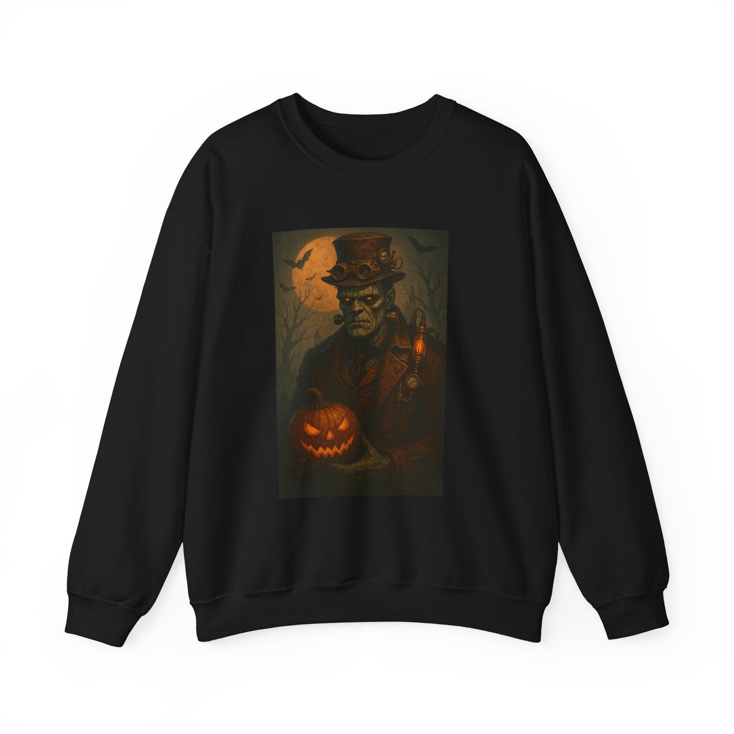 Halloween-Themed Unisex Crewneck Sweatshirt, Spooky Apparel, Autumn Fashion, Warm Fall Clothing, Pumpkin Decor, Seasonal Gift