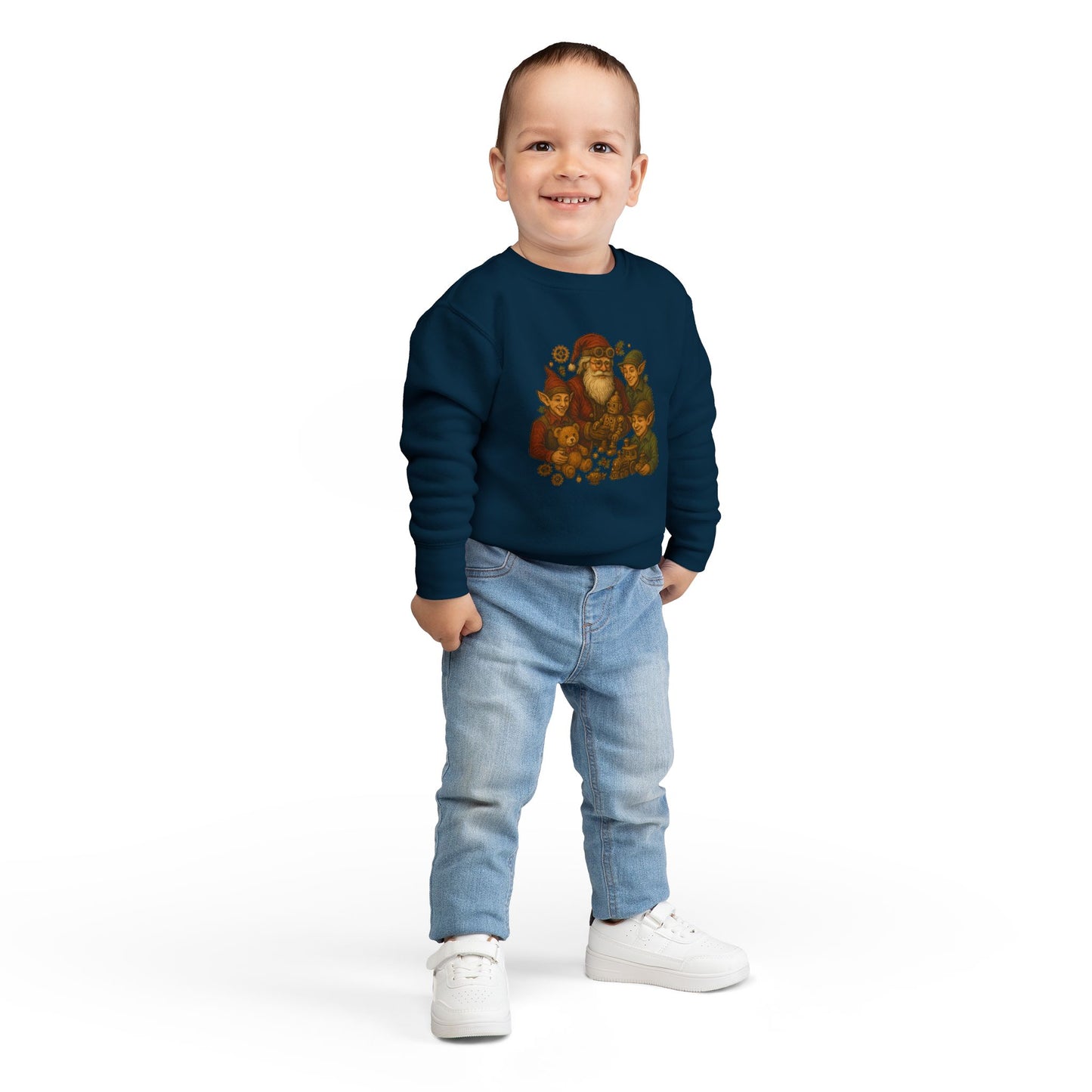 Cozy Santa Elf Toddler Sweatshirt, Cute Kids Pullover, Christmas Gift, Holiday Apparel, Preschool Shirt, Winter Fashion
