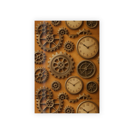 Steampunk-Themed Gift Wrapping Paper Roll, Vintage Mechanical Design for All Occasions, Birthday, Holiday, DIY Crafts, Unique Gift Wrap