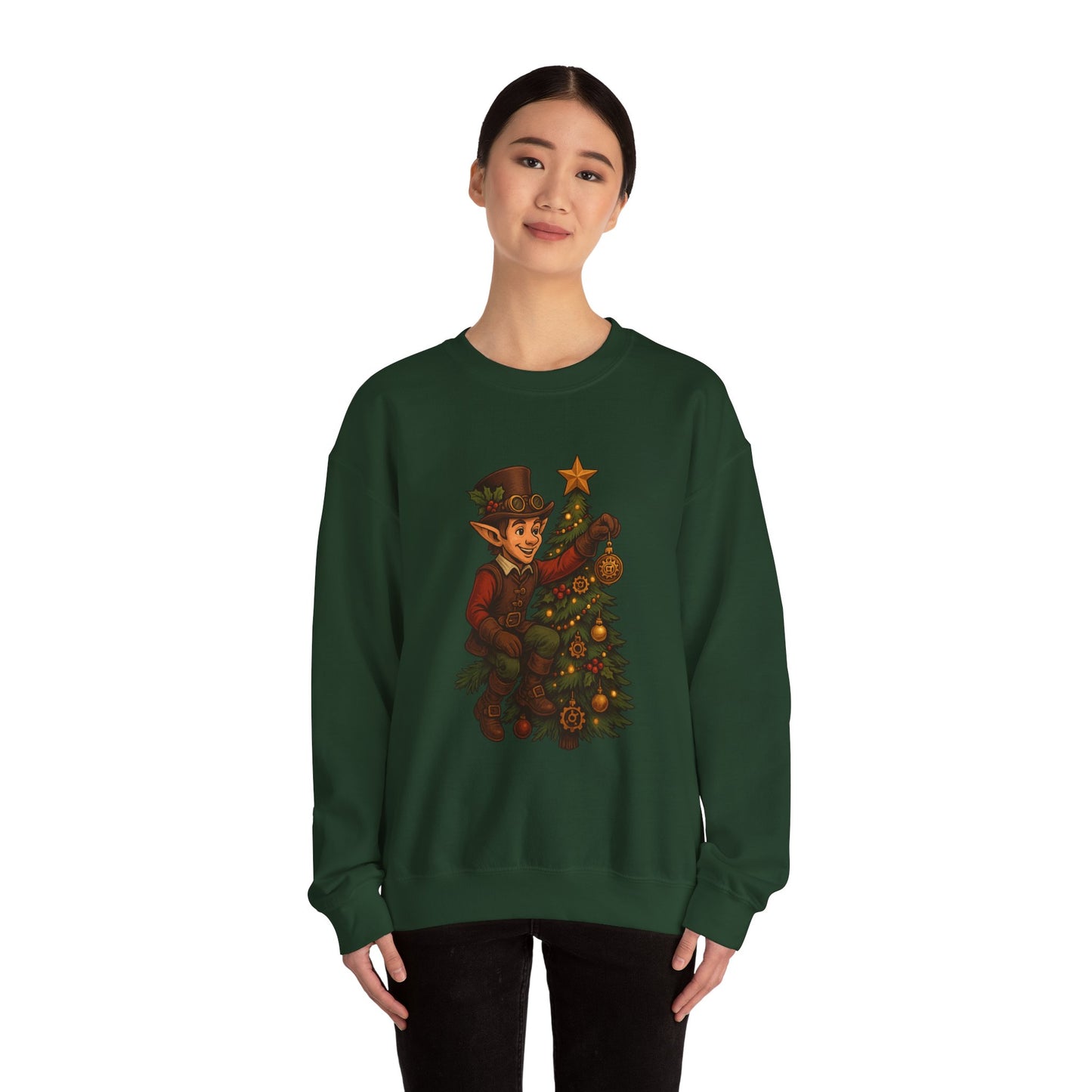 Whimsical Elf Christmas Sweatshirt | Holiday Gift, Festive Apparel, Cozy Crewneck, Christmas Sweater, Holiday Vibes