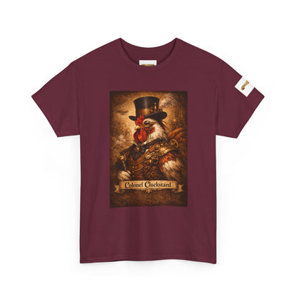 Steampunk Rooster Barnyard Ruler T-Shirt — Coop Protector Tee