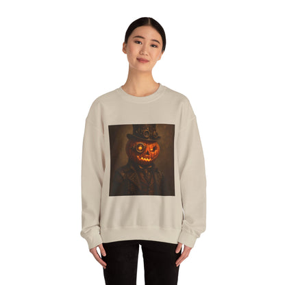 Halloween Pumpkin Art Crewneck Sweatshirt, Cozy Fall Fashion, Pumpkin Lover Gift, Unisex Sweater for Halloween, Unique Sweatshirt Gift