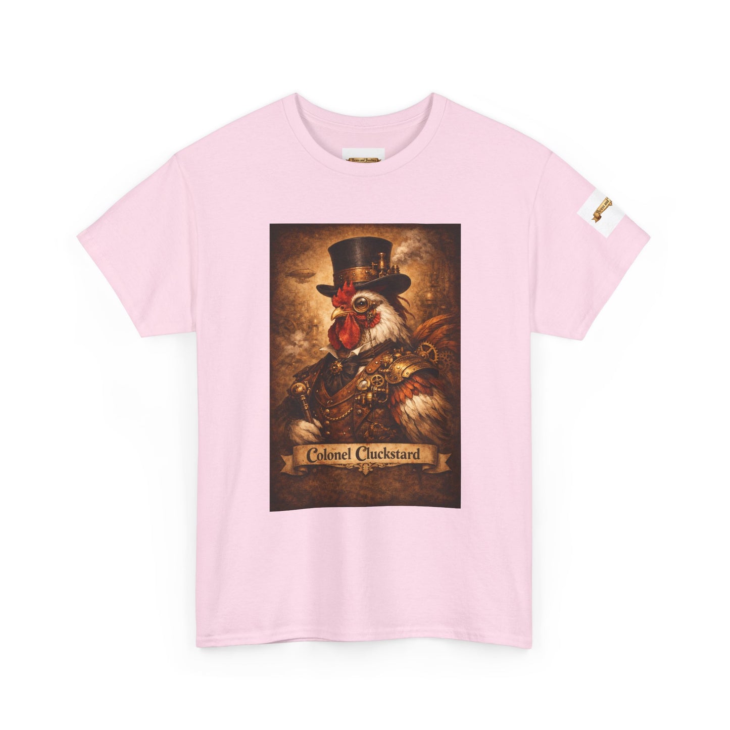 Steampunk Rooster Barnyard Ruler T-Shirt — Coop Protector Tee