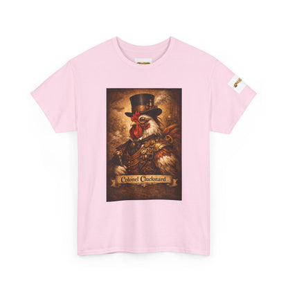 Steampunk Rooster Barnyard Ruler T-Shirt — Coop Protector Tee