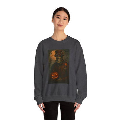 Halloween-Themed Unisex Crewneck Sweatshirt, Spooky Apparel, Autumn Fashion, Warm Fall Clothing, Pumpkin Decor, Seasonal Gift